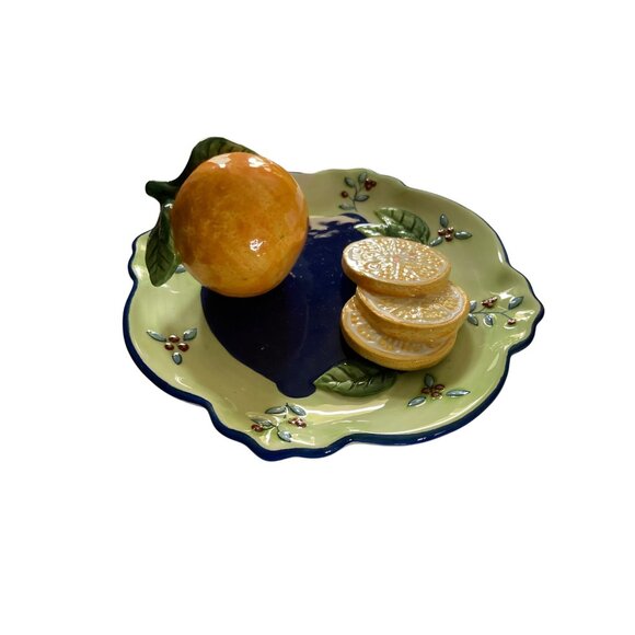 Vintage Bella Casa By Ganz 3D Fruit Plate Lemon Kitchen Decor - Picture 2 of 5
